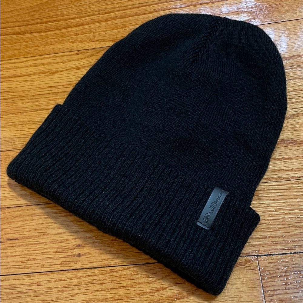 Ben Sherman Mens Black Acrylic Knit Hat